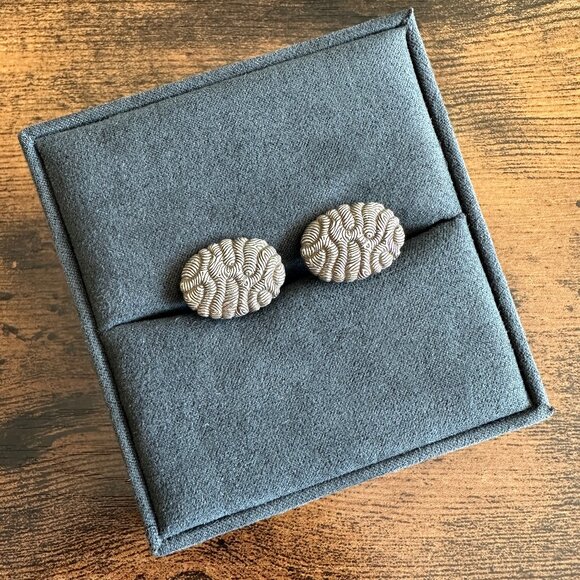 David Yurman Sea Corral Cufflinks w/ Sterling Silver & 18K Yellow Gold - RARE - Picture 1 of 13